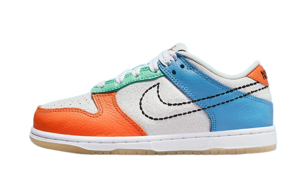 Little Kids Nike Dunk Low WhiteBlack-Safety Orange Malaysia Ubuy