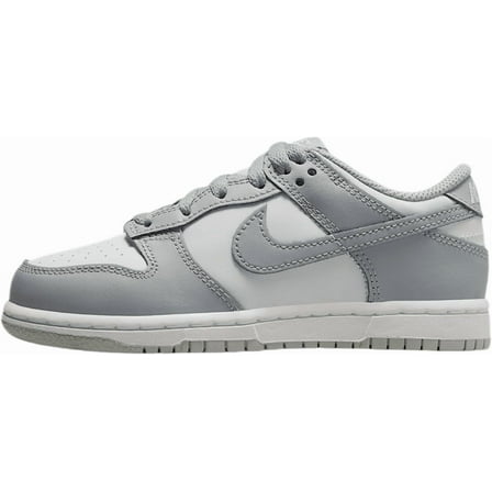 Little Kid's Nike Dunk Low White/LT Smoke Grey-White (FB9108 123) - 11.5