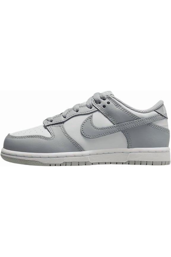 Little Kid's Nike Dunk Low White/LT Smoke Grey-White (FB9108 123) - 11