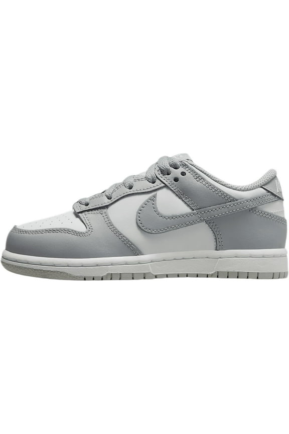 Little Kid's Nike Dunk Low White/LT Smoke Grey-White (FB9108 123) - 2.5
