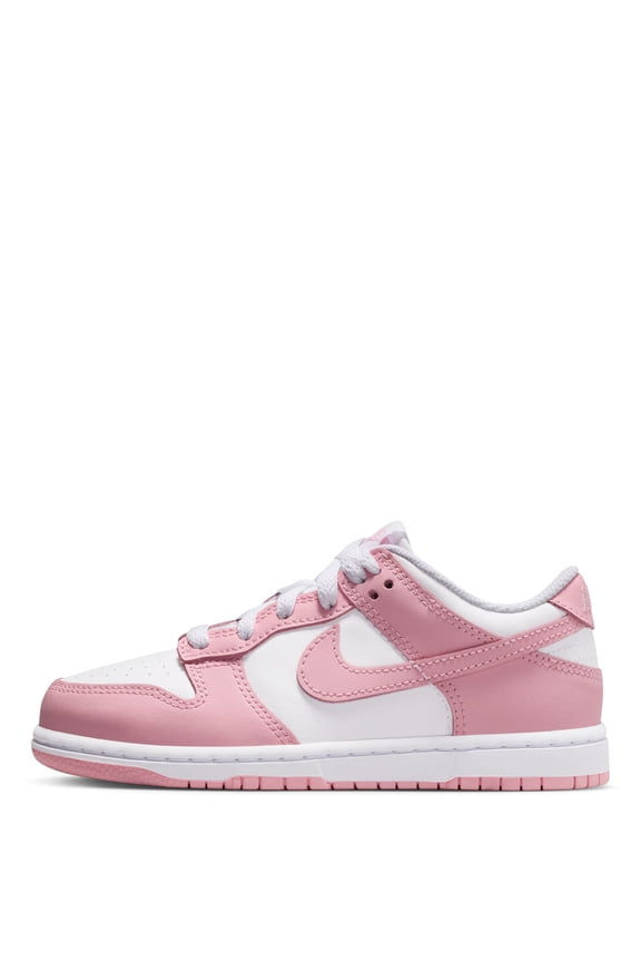 Dunk Low White / Medium Soft Pink - White  FB9108-125 Pre-School Size 2