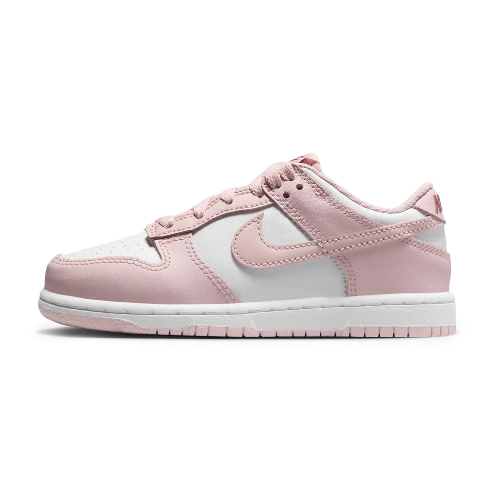 dunk low pink glaze white