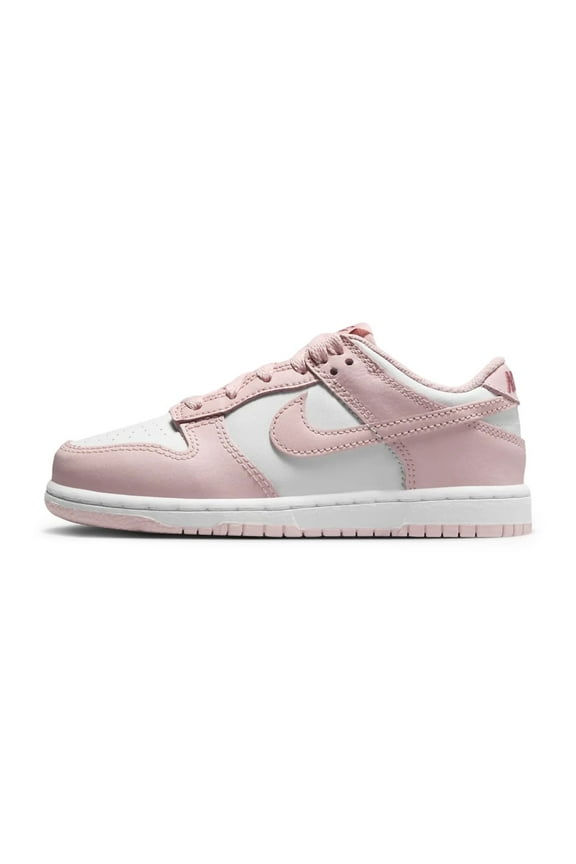 Little Kid's Nike Dunk Low White/Pink Glaze-Pomegranate (HV0930 100) - 11