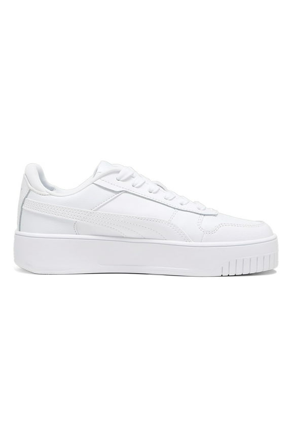 Little Kid's Puma Carina Street Puma White-Puma White-Puma Gold (393847 01) - 12.5