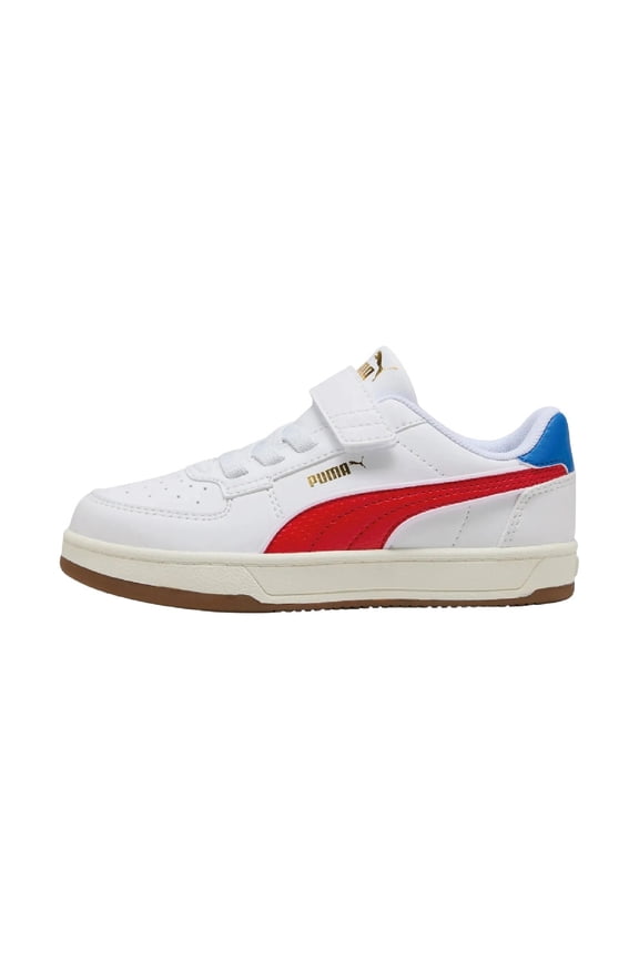 Little Kid's Puma Caven 2.0 Retro AC+ Puma White-Red-Gum (403204 01) - 11.5