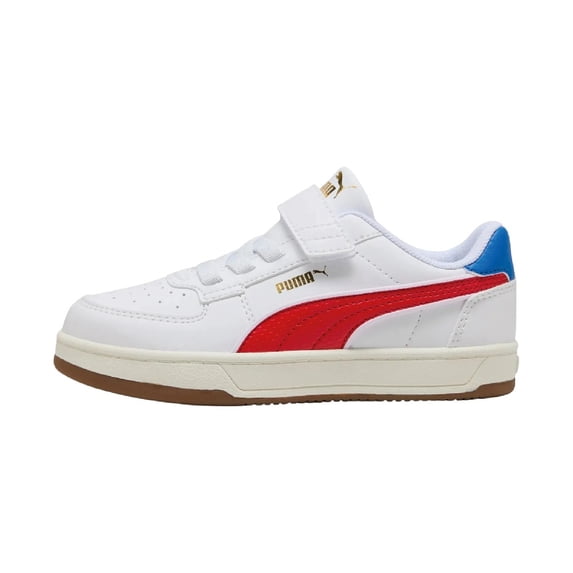 Little Kid's Puma Caven 2.0 Retro AC+ Puma White-Red-Gum (403204 01) - 13