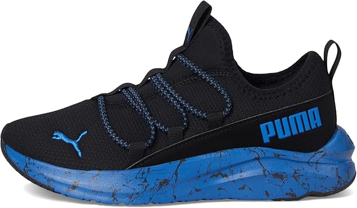 Little Kid's Puma One4ALL Slip On Marble Puma Black-Victoria Blue (403194 02) - 1