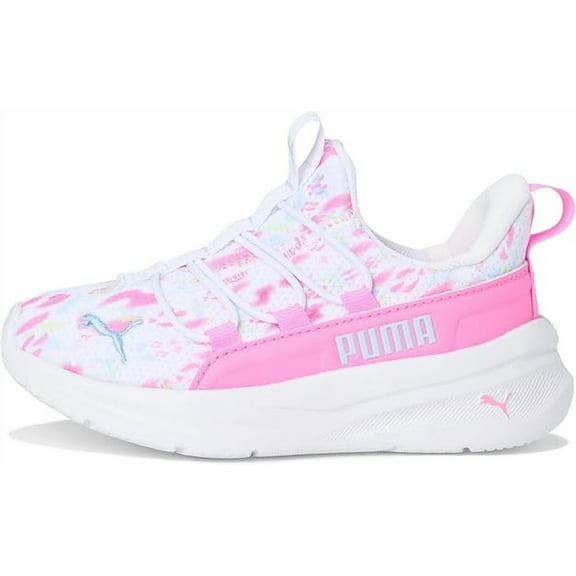 Little Kid's Puma One4All 2.0 Pstel Peonies Puma White-Pink Pixel (313116 01) - 11