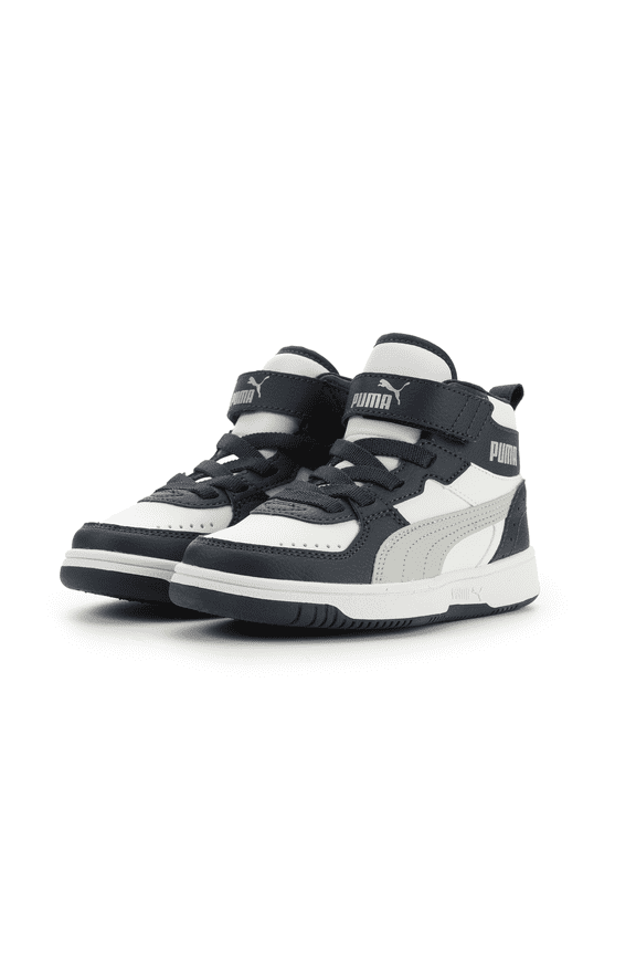 Little Kid's Puma Rebound JOY AC PS White-Gray-Club Navy (374688 42) - 1.5