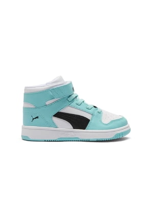 Little Kid's Puma Rebound Layup RCLCat White-Black-Safe Lake (404200 01) - 13
