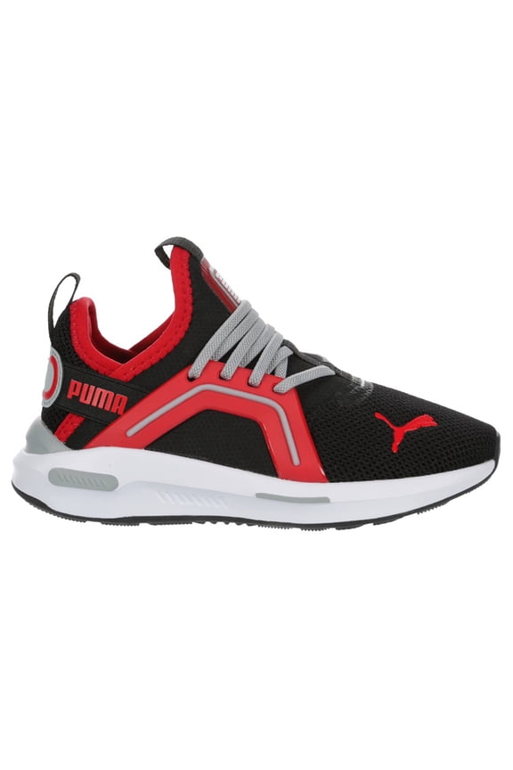 Little Kid's Puma Soft Enzo 5 AC PS Black-Cool Mid Gray-Red (401511 05) - 12