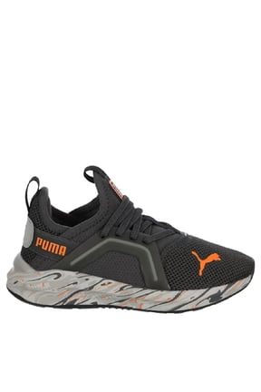 Little Kid's Puma Soft Enzo 5 Plas Flux AC PS Shadow Gray-Orange Glo (406454 01) - 13.5