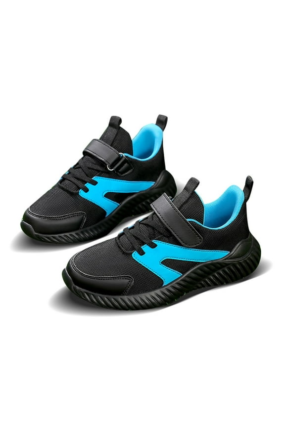 Little Kids Breathable Mesh On Sneakers Lightweight Boys Sports Shoes Indoor Outdoor Training Tennis Running Active Play Clothes Black Size 7-7.5