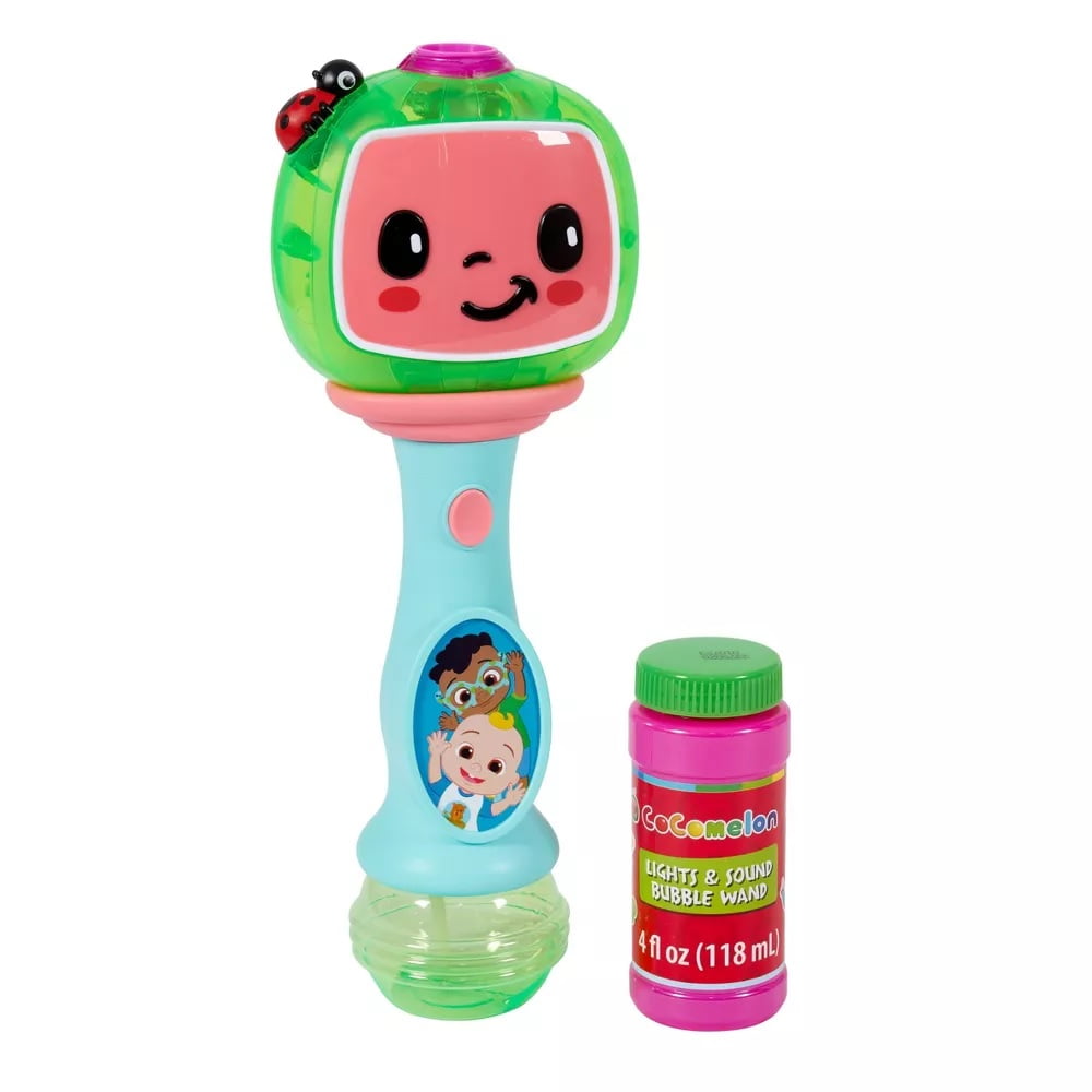 CoComelon Lights and Sounds Bubble Wand, Plays Itsy Bitsy Spider