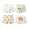 thumbnail image 1 of Little Kids Girls Underwear Toddler Soft Cotton Boxer Briefs Panties Cute Pattern Boyshorts Cartoon Big Girls Undies 4-11 Years, 4 Pack, 1 of 6