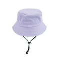 thumbnail image 1 of Little Kids Hats Caps Kids Hat Solid Color Fisherman Hat Light Plate Basin Cap Adjustable Cotton Headwear For Boys Girls Purple 2T-6T, 1 of 2