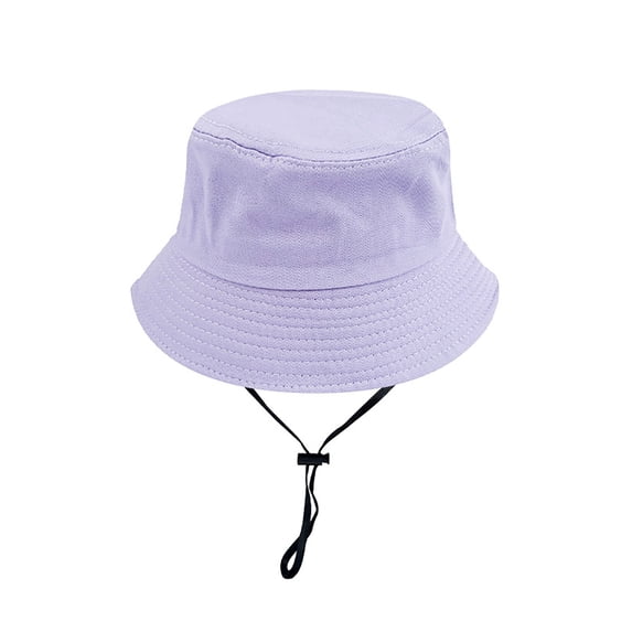 Little Kids Hats Caps Kids Hat Solid Color Fisherman Hat Light Plate Basin Cap Adjustable Cotton Headwear For Boys Girls Purple 2T-6T