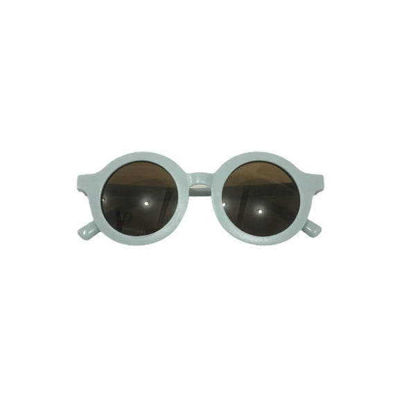Little Kids Summer Sunglasses, Matte Retro Splice Round Frame Anti-UV Sunglasses