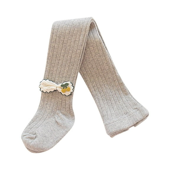 Little Kids Winter Tights Thick Cotton Solid Leggings School Uniform Warm Stockings For Girls Gray 2-3 Years