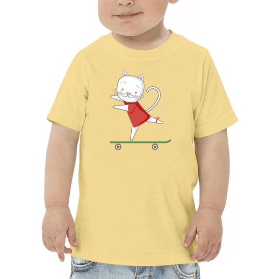 Little Kitten On Skateboard T-Shirt Toddler -Image by Shutterstock,  3 Toddler