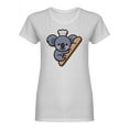 thumbnail image 1 of Little Koala Holing A Bread T-Shirt Women -Image by Shutterstock, Female XX-Large, 1 of 2