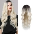 thumbnail image 1 of Little Lace Women Gradual Color Long Curly Wig with Natural Medium Part and Soft, 1 of 7