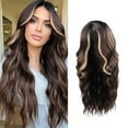 Little Lace Women's Gradient Long Curly Hair Medium Split Large Wave