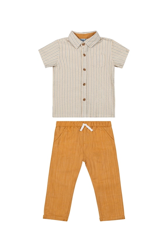 Infant Boys' Short Sleeve Shirt and Pant, 2-Piece Set, Sizes 12M-18M