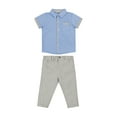 thumbnail image 1 of Little Lad Infant Boys' Short Sleeve Shirt and Pant, 2-Piece Set, Sizes 12M-24M, 1 of 4