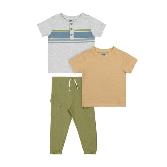 Little Lad Infant Boys' Tee and Jogger Pant, 3-Piece Set, Sizes 12M-24M