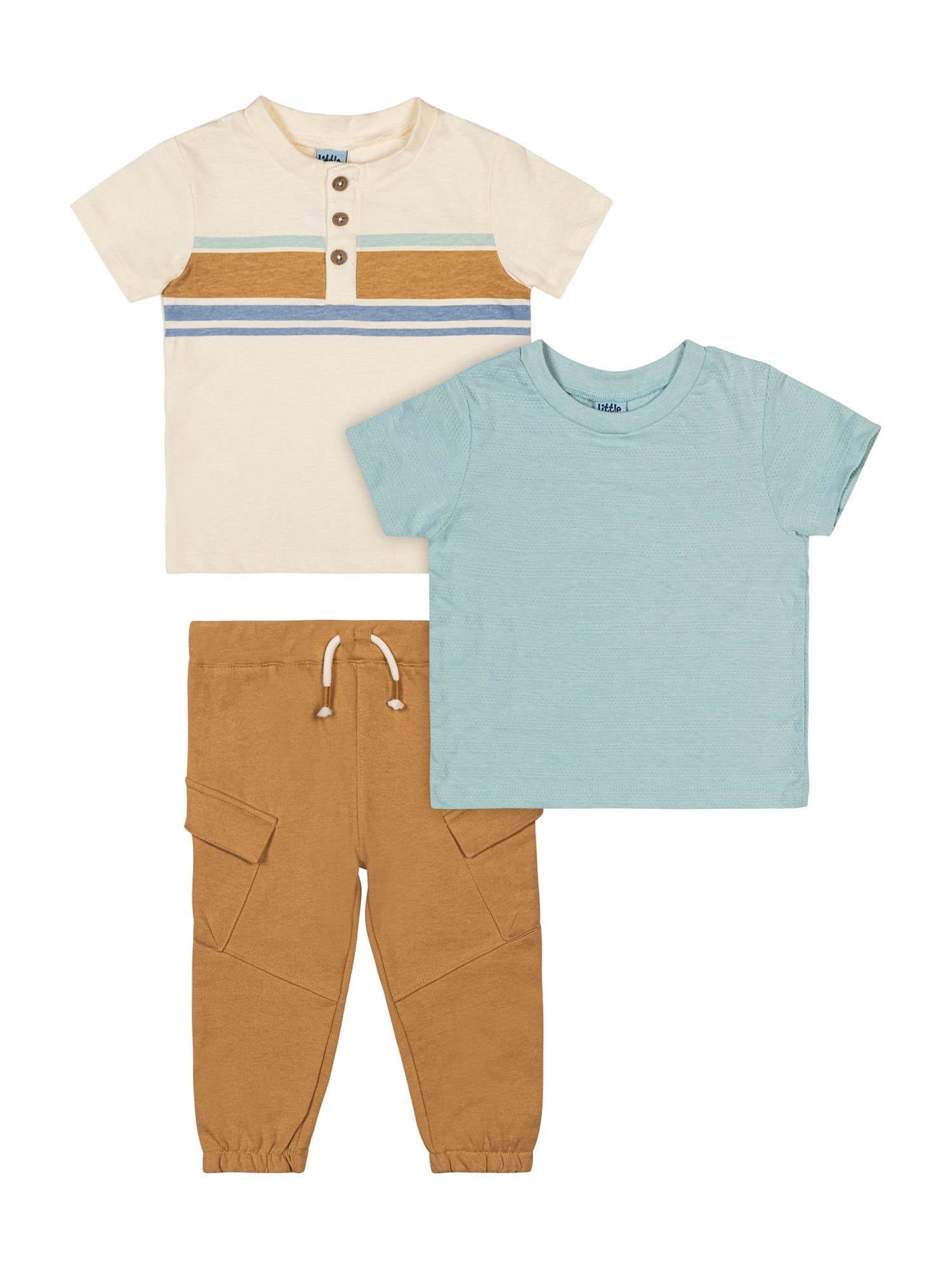 Little Lad Infant Boys' Tee and Jogger Pant, 3-Piece Set, Sizes 12M-24M
