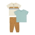 thumbnail image 1 of Little Lad Infant Boys' Tee and Jogger Pant, 3-Piece Set, Sizes 12M-24M, 1 of 5
