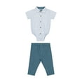 thumbnail image 1 of Little Lad Newborn Boys' Short Sleeve Shirt and Pant, 2-Piece Set, Sizes 0/3M-6/9M, 1 of 4