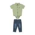 thumbnail image 1 of Little Lad Newborn Boys' Short Sleeve Shirt and Pant, 2-Piece Set, Sizes 0-3M-6-9M, 1 of 4