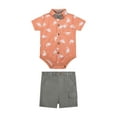 thumbnail image 1 of Little Lad Newborn Boys' Short Sleeve Shirt and Short, 2-Piece Set, Sizes 0-3M-6-9M, 1 of 4