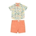 thumbnail image 1 of Little Lad Newborn Boys' Short Sleeve Shirt and Short, 2-Piece Set, Sizes 0-3M-6-9M, 1 of 4