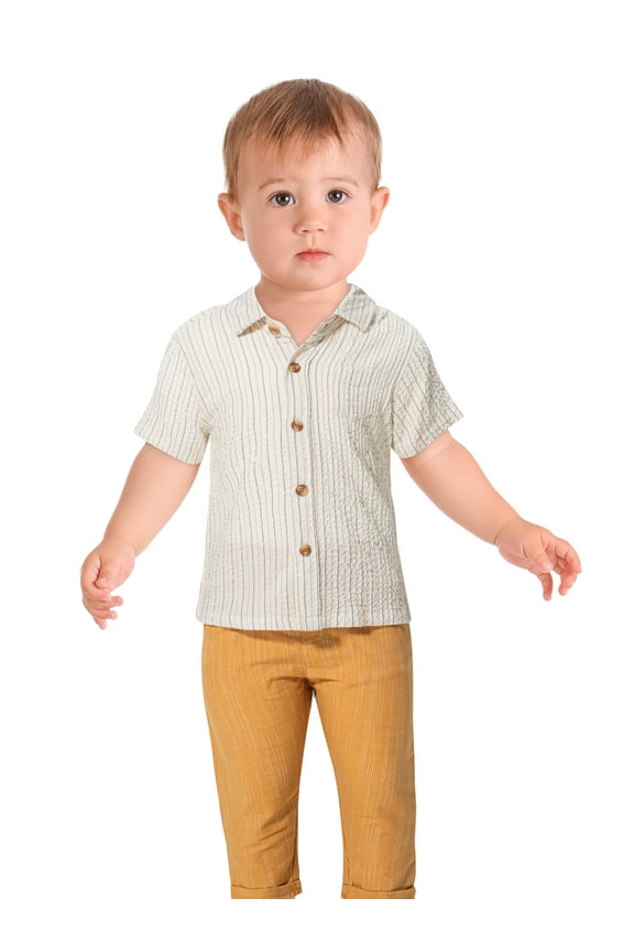 Toddler Boys' Short Sleeve Shirt and Pant, 2-Piece Set, Sizes 2T-5T