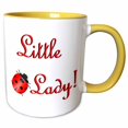 thumbnail image 1 of 3drose, Little Lady, 11oz Two-tone Yellow Mug, 1 of 6