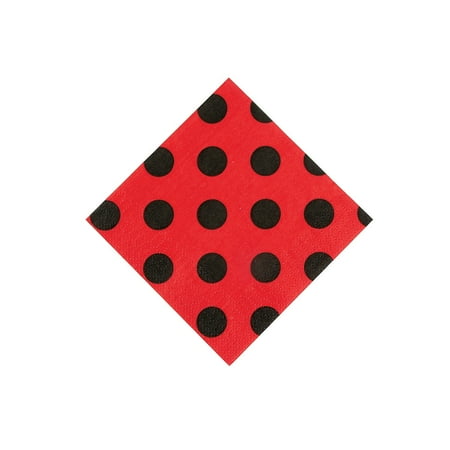 Little Ladybug Beverage Napkins - Party Supplies - 16 Pieces