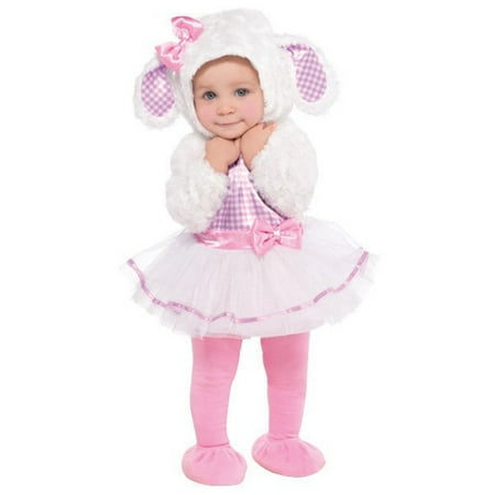 Girl's Infant Little Pink Lamb Costume