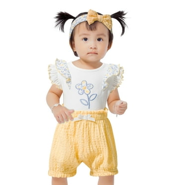 Little Lass Baby Girls' Bodysuit, Bloomer and Pant , 3-Piece Set, Sizes 0/3M-24M