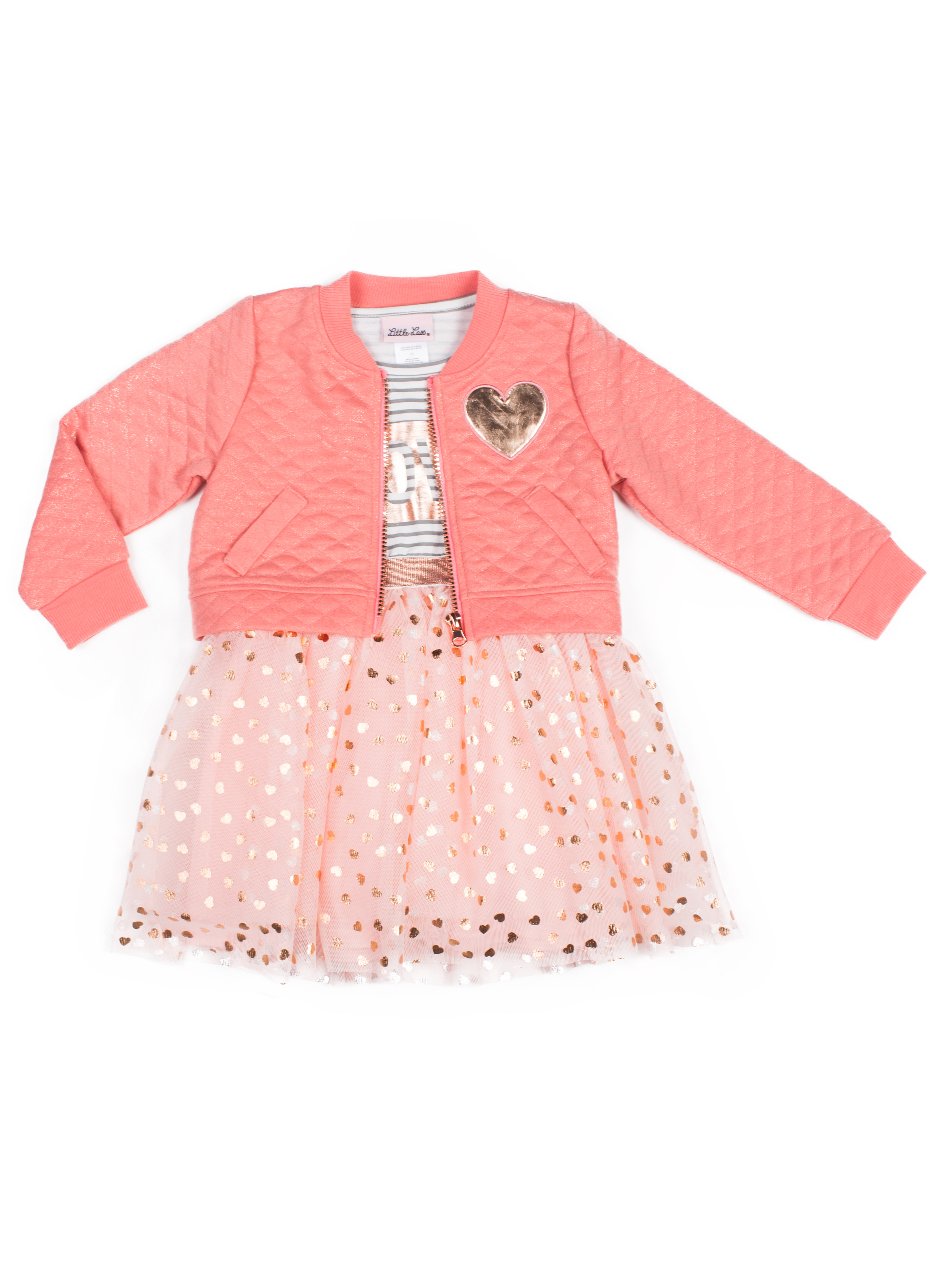 Little Lass Cozy Bomber Jacket and Fashion Tutu Dress, 2-Piece (Little Girls) - image 1 of 3