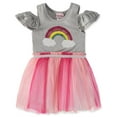 thumbnail image 1 of Little Lass Girls 12-24 Months Tulle Rainbow Dress (Grey 12 Months), 1 of 1