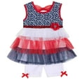 thumbnail image 1 of Little Lass Infant Girls Patriotic Ruffled Tulle Top & Bottoms Outfit Set, 1 of 1