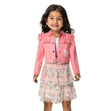 Little Lass Toddler Girl Dress and Jacket 2-Piece Set, Sizes 2T-4T