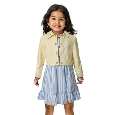 Little Lass Toddler Girl Dress and Jacket 2-Piece Set, Sizes 2T-5T