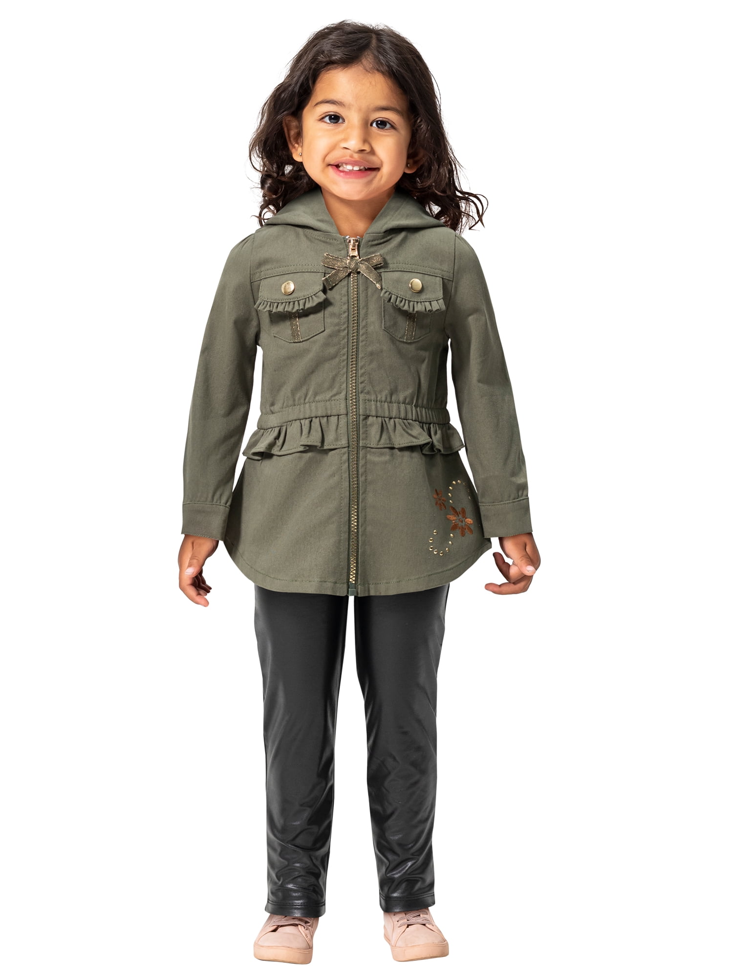 Little Lass Toddler Girls' Jacket, Tee, and Legging 3-Piece Set, Sizes 2T-4T