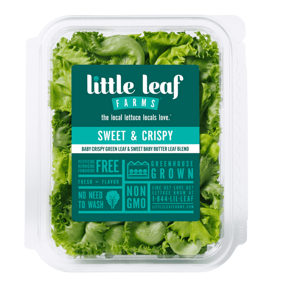 Little Leaf Farms Sweet & Crispy Lettuce Blend, 4 oz Clam Shell, Fresh