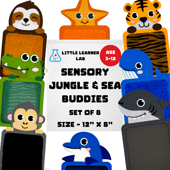 Little Learner Lab Sensory Sea & Jungle Buddies: Twin-Pack Set