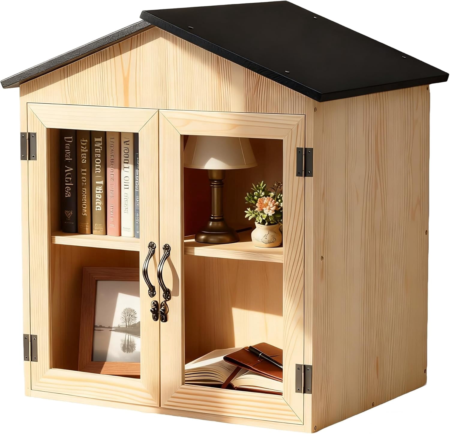 Little Library Box Outdoor Wooden Outside Library Book Boxes ...